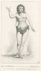 Elizabeth Chudleigh, i karakteren til Iphigenia ved Venetian Ambassadors Masquerade, Ranelagh, London av English School