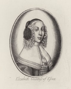 Elizabeth, grevinne av Essex (gravering) av English School