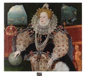 Elizabeth I («Armada-portrettet»), ca. 1588 (olje på eikepanel) av English School