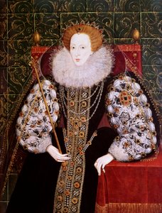 Elizabeth I, ca. 1590 (olje på panel) av English School