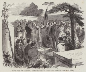 Lobrede am Grab eines französischen Flüchtlings, St John