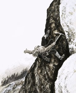 Emil Habl faller fra Mount Rex i de østerrikske alpene av English School