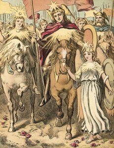 Emmanuels inntreden i Mansoul (farge litho) av English School