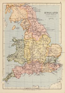 England, saksisk periode (fargelitografi) av English School