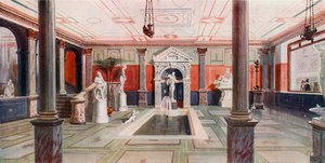 Entrance Hall of Mrs Pears of Pears Såpeberømmelse, som gjengir en hall i Herculaneum av English School