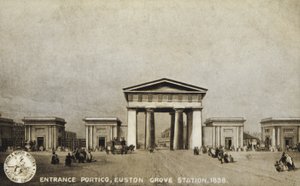 Inngangsportiko, Euston Grove Station, 1838 av English School