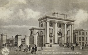 Inngang til Birmingham (Curzon Street) stasjon, 1838 av English School