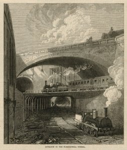 Inngang til Clerkenwell Tunnel av English School