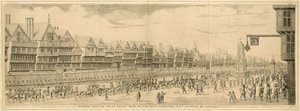 Kongelig inntreden av dronningens mor til Roy Tres Chrestien i City of London av English School