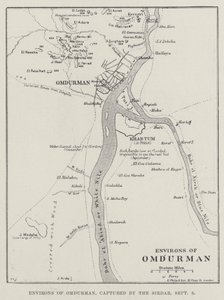 Umgebung von Omdurman, erobert vom Sirdar, 3. September (Gravur) von English School
