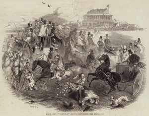 Epsom Races, "Derby Day", forlater banen (gravering) av English School