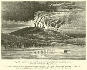 Utbruddet av Mauna Loa (Hawaii, Sandwichøyene) 14. februar 1877, kl. 21.00 av English School