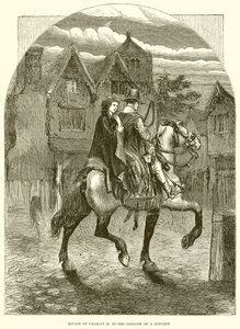 Rømning av Charles II. i en tjeners forkledning av English School