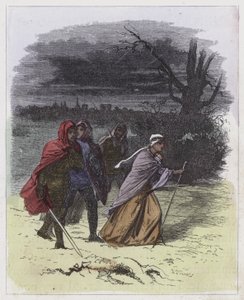 Escape of Maude fra Oxford (farget gravering) av English School
