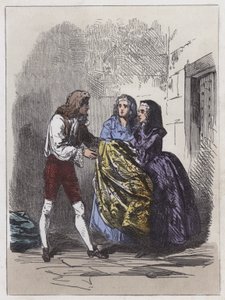 Escape of the Earl of Nithsdale (farget gravering) av English School