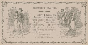 Eskortkarte (Gravur) von English School