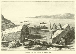Eskimoer ved bredden av Labrador av English School