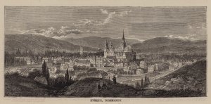 Evreux, Normandie (gravering) av English School