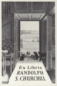 Eks Libris Randolph S Churchill av English School