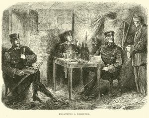 Undersøker en desertør, februar 1871 av English School
