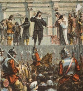 Henrettelse av Charles I, pub. 1890 av English School