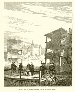 Henrettelse av Lord Derwentwater på Tower Hill av English School