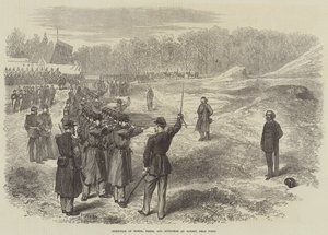 Henrettelse av Rossel, Ferre og Bourgeois i Satory, nær Paris av English School