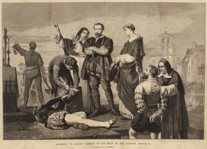Henrettelse av spanske patrioter under keiseren Charles V av English School