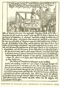 Henrettelse av William Laud, erkebiskop av Canterbury (1645) av English School