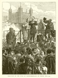 Henrettelse av hertugen av Northumberland på Tower Hill, 1553 av English School