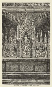 Exeter Cathedral, reredosene av English School