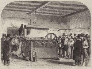 Eksperimenter laget med Stevens's Bread-Making Machine på Marylebone Workhouse (gravering) av English School