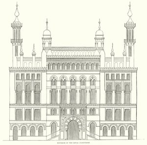 Eksteriør av Royal Panopticon (gravering) av English School