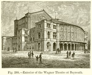 Eksteriør av Wagner-teatret i Bayreuth av English School