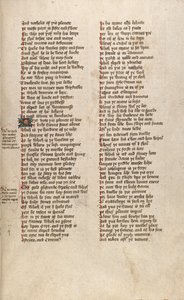 F151r fra Ms New Coll 266, De confessio amantis av John Gower (penn og blekk på vellum) av English School