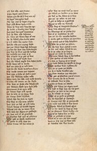 F98r fra Ms New Coll 266, De confessio amantis av John Gower (penn og blekk på vellum) av English School