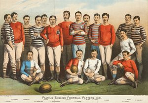 Kjente engelske fotballspillere fra 1881, fra Boys Own av English School