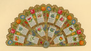 Vifte, gir symbolikk av blomster av English School