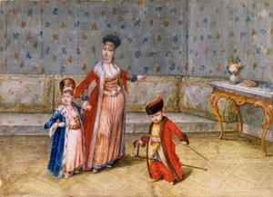Fanariot Family, slutten av 1800-tallet (wc på papir) av English School