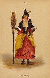 Kostymer: Heksa (fargelitografi) av English School
