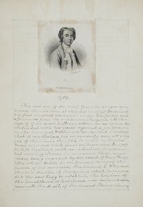 Farinelli, gravert av Henry Adlard (fl.1828-69), ca. 1830 (gravering & penn og blekk på papir) av English School