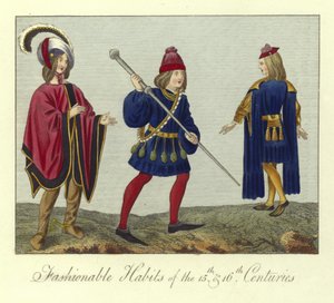 Fasjonable vaner fra det 15. og 16. århundre av English School