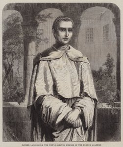 Fader Lacordaire, det nyvalgte medlemmet av det franske akademiet (gravering) av English School