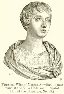 Faustina, kona til Marcus Aurelius. (Byste funnet på Villa Hadriana. Capitol, Hall of the Emperors, nr. 39)
