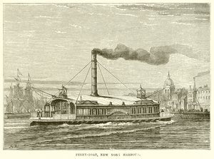 Fergebåt, New York havn av English School