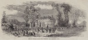 Fete på Denham Court, nær Uxbridge (gravering) av English School