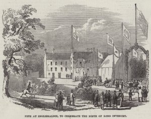 Fee på Inglismaldie, for å feire fødselen til Lord Inverury (gravering) av English School