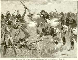 Kamp mellom USAs tropper og Sioux-indianerne av English School
