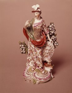 Figur av gudinnen Athena, Derby Porcelain Works, ca. 1800 (porselen) av English School