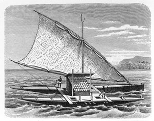 Fijiansk dobbeltkano, fra 
